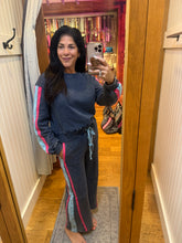 Color Block Terry Sweatpants - Navy Combo