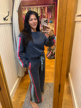 Color Block Terry Sweatpants - Navy Combo