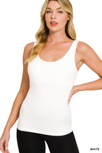 SEAMLESS TANK TOP WITH BUILT IN BRA - ASSORTED COLORS