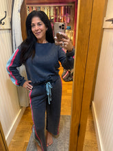Color Block Terry Sweatpants - Navy Combo