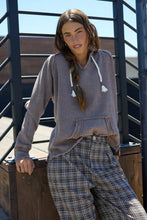 Burnout Fleece Hooded Sweatshirt - Beach Brown, Deep Navy or Steel Grey