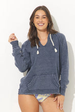 Burnout Fleece Hooded Sweatshirt - Beach Brown, Deep Navy or Steel Grey