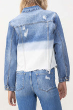 Vervet by Flying Monkey Classic Crop Jacket W Bottom Bleach Detail