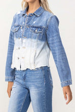 Vervet by Flying Monkey Classic Crop Jacket W Bottom Bleach Detail