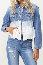 Vervet by Flying Monkey Classic Crop Jacket W Bottom Bleach Detail