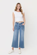 VERVET by Flying Monkey High Rise Drawstring Waistband Wide Leg Jeans - Reassure