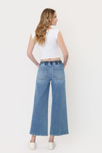 VERVET by Flying Monkey High Rise Drawstring Waistband Wide Leg Jeans - Reassure