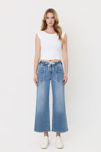 VERVET by Flying Monkey High Rise Drawstring Waistband Wide Leg Jeans - Reassure