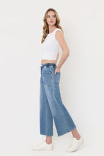 VERVET by Flying Monkey High Rise Drawstring Waistband Wide Leg Jeans - Reassure