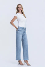 VERVET by Flying Monkey Mid Rise Frayed Hem Ankle Wide Leg Jeans