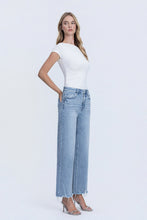 VERVET by Flying Monkey Mid Rise Frayed Hem Ankle Wide Leg Jeans
