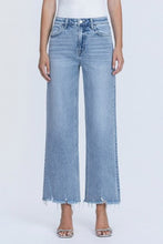 VERVET by Flying Monkey Mid Rise Frayed Hem Ankle Wide Leg Jeans