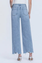 VERVET by Flying Monkey Mid Rise Frayed Hem Ankle Wide Leg Jeans