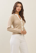 Contrast Sweater - Oatmeal or Black