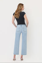 VERVET by Flying Monkey Mid Rise Light Wash Crop Slim Wide Jeans
