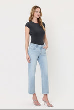 VERVET by Flying Monkey Mid Rise Light Wash Crop Slim Wide Jeans
