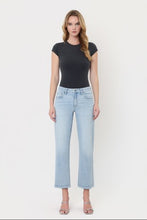 VERVET by Flying Monkey Mid Rise Light Wash Crop Slim Wide Jeans