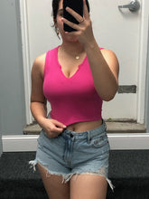 Brushed Super Soft Waffle Sleeveless Tank Top - Barbie Pink or Artic Wolf