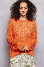 POL V-neck long sleeve regular fit airy thin sweater hoodie top- Tangerine or Powder Blue
