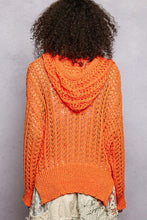 POL V-neck long sleeve regular fit airy thin sweater hoodie top- Tangerine or Powder Blue