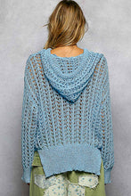 POL V-neck long sleeve regular fit airy thin sweater hoodie top- Tangerine or Powder Blue