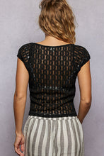 POL overwrapped V-neck short-sleeve slim-fit top crafted in lace - Natural,Black or Grey