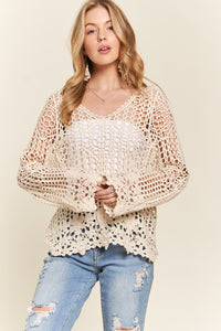 EVERYDAY CROCHET TOP - BLACK, BEIGE and WHITE