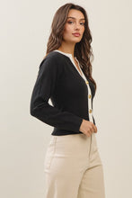 Contrast Sweater - Oatmeal or Black