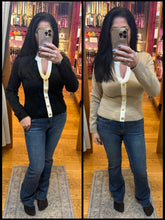 Contrast Sweater - Oatmeal or Black