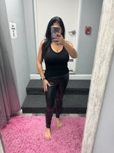 RAE MODE FAUX LEATHER CHIC LEGGINGS - BLACK