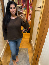 Lightweight Relaxed Knit Sweater Top- Taupe or Brown