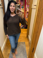 Lightweight Relaxed Knit Sweater Top- Taupe or Brown