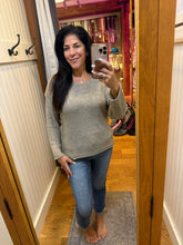 Lightweight Relaxed Knit Sweater Top- Taupe or Brown