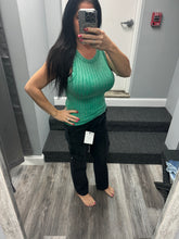 RIBBED SLEEVELESS TANK TOP WITH EXPOSED SEAM - ASSORTED COLORS