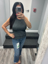 RIBBED SLEEVELESS TANK TOP WITH EXPOSED SEAM - ASSORTED COLORS