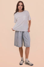 Mineral Washed Knit Top With Pocket - Assorted Colors