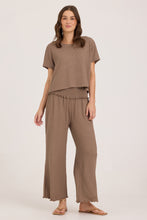 Ocean Drive Rib Knit Smocked Waist Wide Leg Pant - Black or Mocha