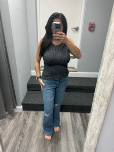 JUDY BLUE High Waist Tummy Control Knee Destroy Straight