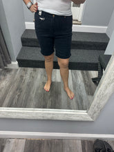 JUDY BLUE HIGH WAIST NAVY GARMENT DYED TUMMY CONTROL BERMUDA SHORTS