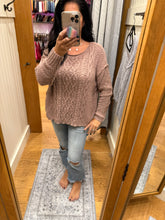 Chunky Cable Textured Knit Sweater - Ivory, Mocha, Gray