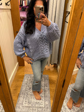 POL Chenille Sweater - Black, Cream or Evening Blue
