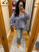 POL Chenille Sweater - Black, Cream or Evening Blue