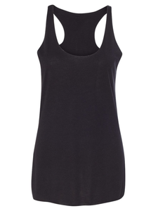 Bella & Canvas Women's Triblend Racerback Tank - Solid Black Triblend