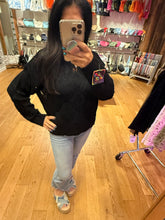 Long Sleeve Loose Fit Knit Sweater Top - Black