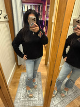 Long Sleeve Loose Fit Knit Sweater Top - Black