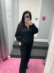 MODAL POLY SPAN QUARTER ZIP FUNNEL NECK PULLOVER - ASSORTED COLORS