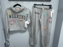 Vintage Havana Kids Heather Grey Weekend Smiley Embroidered Jogger - Grey
