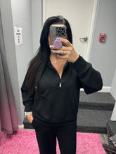 MODAL POLY SPAN QUARTER ZIP FUNNEL NECK PULLOVER - ASSORTED COLORS