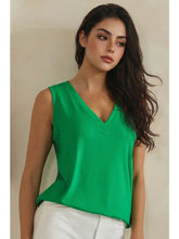 Luxeair Ribbed Relaxed V-Neck Tank Top- Assorted Colors