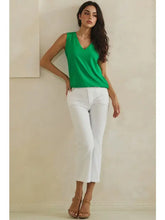 Luxeair Ribbed Relaxed V-Neck Tank Top- Assorted Colors